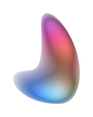 Colorful Chrome Metallic Abstract Shape