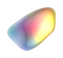 Colorful Chrome Metallic Abstract Shape