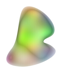 Colorful Chrome Metallic Abstract Shape