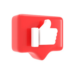 Fototapeta premium Like icon design. 3D icon.