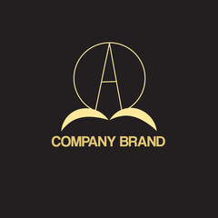 A  letter logo. three Letters creative circle logo design vector letter logo black and white . logo for company. A letter logo. logo for company. A letter logo.