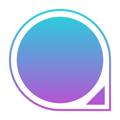 gradient infographic round text box
