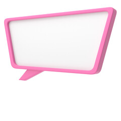 3D speech bubble. Text box. Text area.