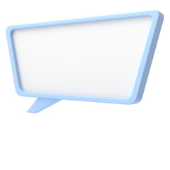 3D speech bubble. Text box. Text area.