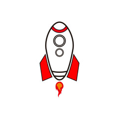 Vector illustration of rocket. Rocket vector illustration