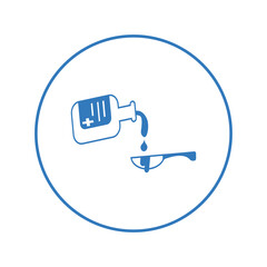 Cough liquid medical syrup icon | Circle version icon |