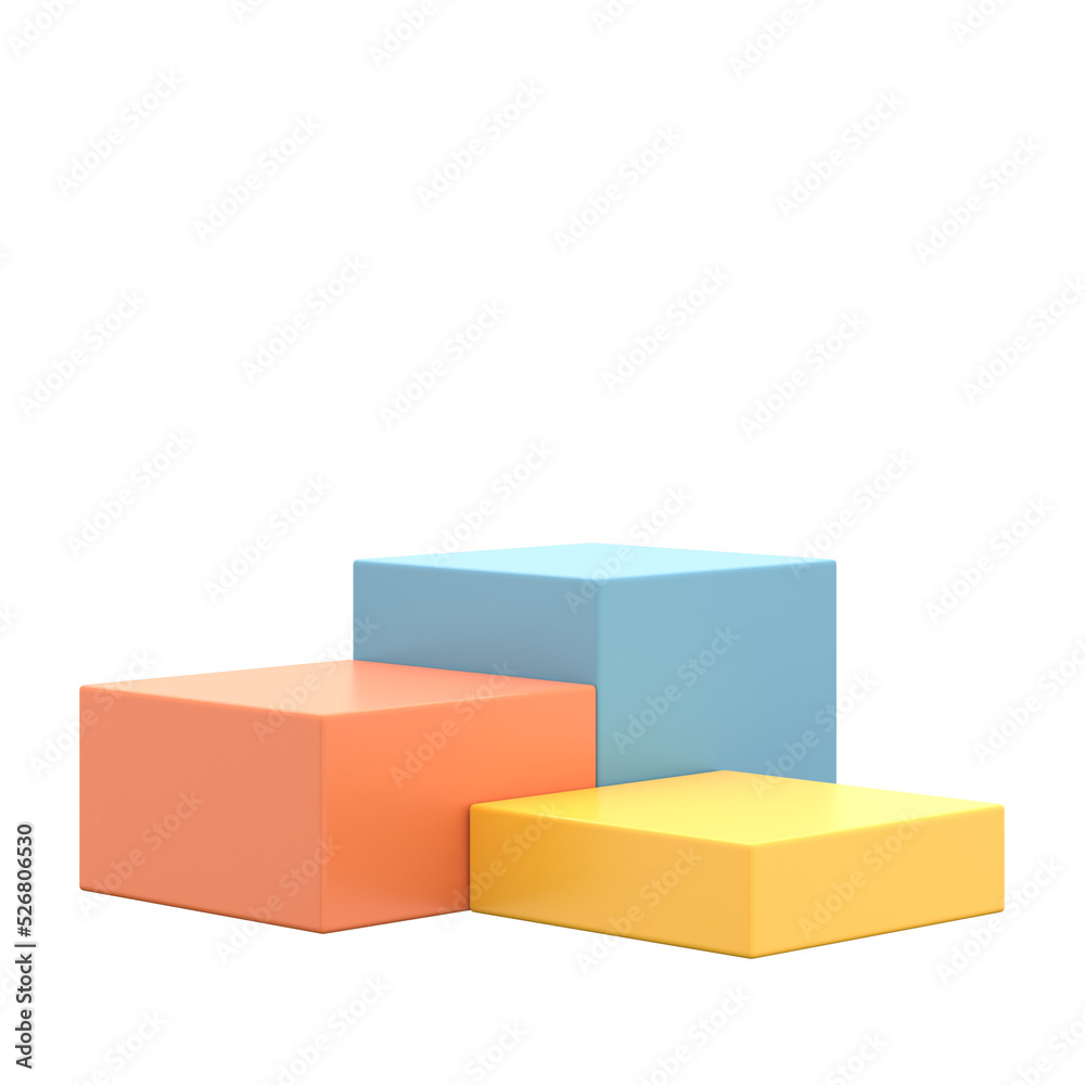 Wall mural display stand. product display. 3d element.
