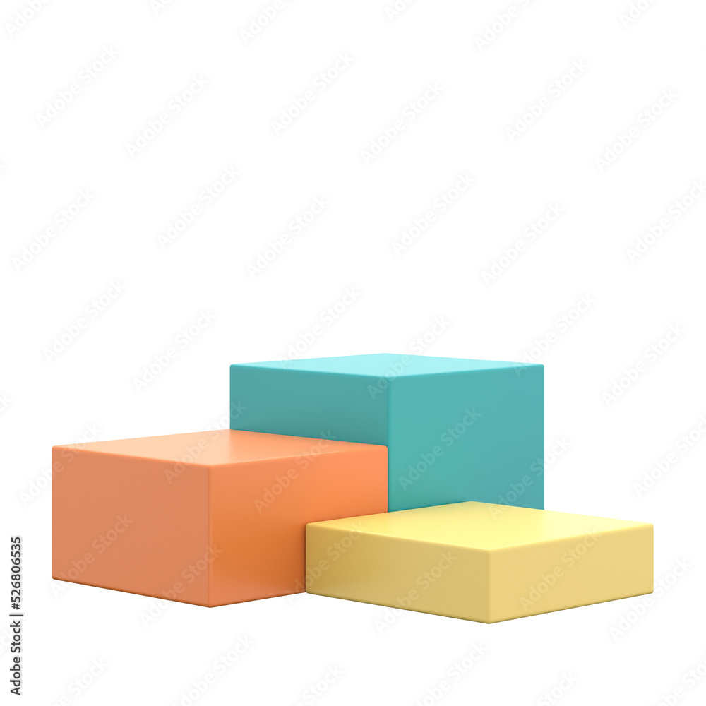 Wall mural display stand. product display. 3d element.