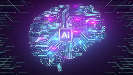 artificial intelligence Ai Brain network Ai line circuit technology Data Transfer abstract internet - Powered by Adobe