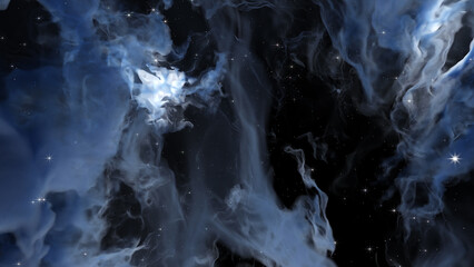 3D Render Space galaxy cloud cosmos realistic illustration background