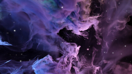 3D Render Space galaxy cloud cosmos realistic illustration background