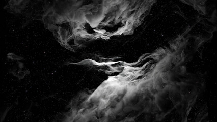 White 3D Render Space galaxy cloud cosmos realistic illustration background