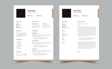 Clean Resume Layout, Minimalist resume cv template, Resume design template