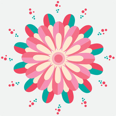 Vector of a flower with petals