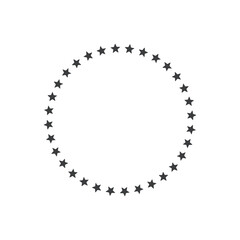 Stars Circle Flat Vector Icon