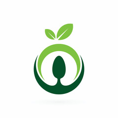 food spoon in circle sign logo