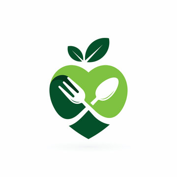 vegetarian food lover logo icon
