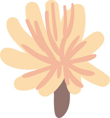 Branches with fruits and flowers of orange, pomegranate, lemon, peach in the night garden