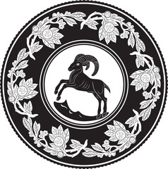 Goat logo with frame