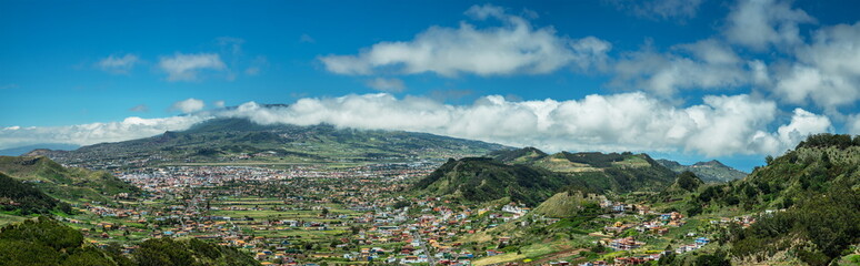 Fototapeta na wymiar View on Tenerife island from Anaga Rural Park road.