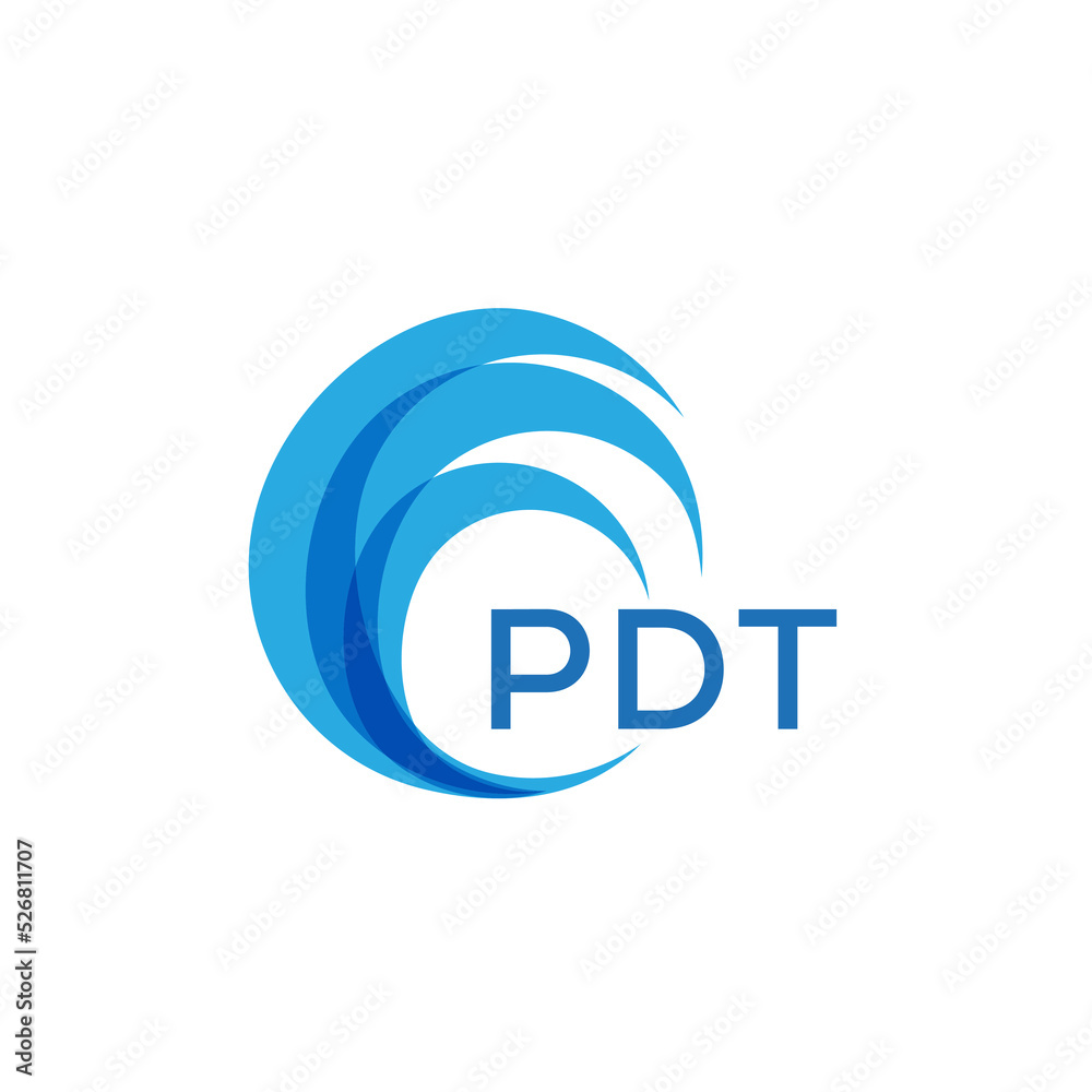 Canvas Prints PDT letter logo. PDT blue image on white background. PDT Monogram logo design for entrepreneur and business. PDT best icon.
