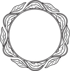 floral frame with leaves vector design