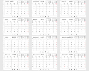 2023 calendario España lunas festivos