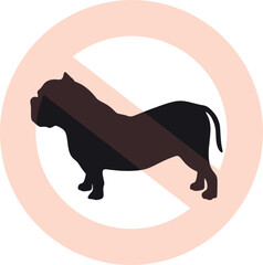 no dog allowed with floral frame