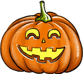 halloween pumpkin isolated on white