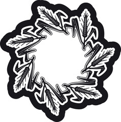 wheat field frame black design