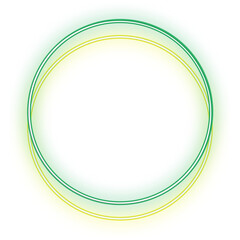 round neon frames
