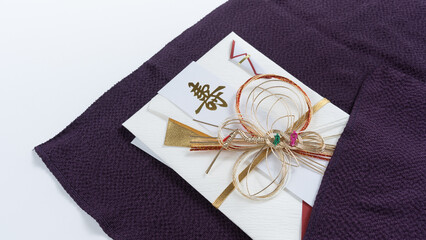 日本のご祝儀袋と袱紗・Japanese decorated envelopes