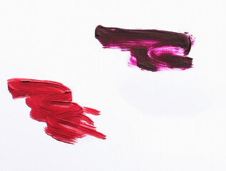 a smear of lipstick on a white background