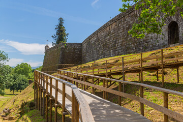 Fototapeta na wymiar wall in the village medieval of Moncao