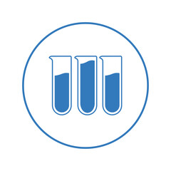 Science laboratory test tube icon | Circle version icon |