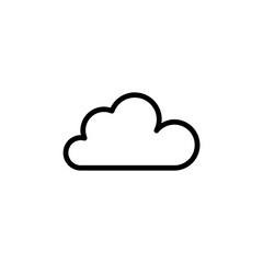 Fototapeta premium Cloud line icon isolated on white background