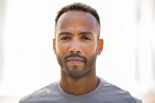 Portrait of serious african american man