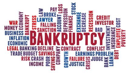 Bankruptcy word cloud concept