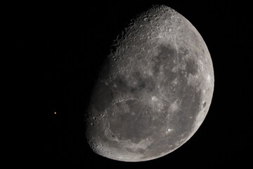 Luna en conjuncion con el planeta marte © Gonzalo