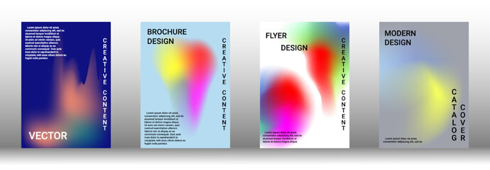 Artistic covers design. Creative fluid colors backgrounds. Set of abstract covers