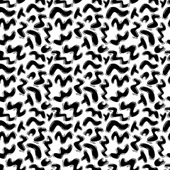 Seamless pattern in bright abstract retro style
