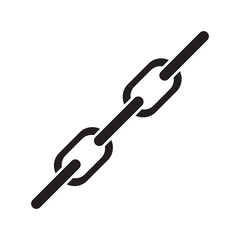 Hyperlink connection chain url icon | Black Vector illustration |