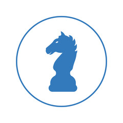 Chess game figure horse icon | Circle version icon |
