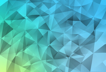 Fototapeta na wymiar Light Blue, Green vector background with polygonal style.