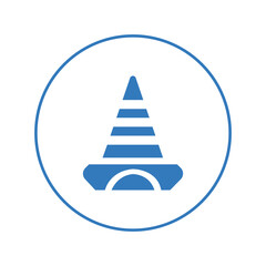 Under construction emergency cone icon | Circle version icon |
