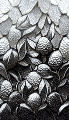 Abstract silver metal background. Artistic modern elegant luxury design. 3D illustration.