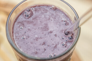 colorful blueberry smoothie