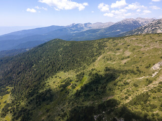 Naklejka premium Aerial view of Pirin Mountain near Begovitsa hut, Bulgaria