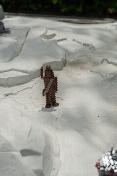 Billund, Denmark - June 26 2011: Lego figure of Chewbacca at Legoland Billund.