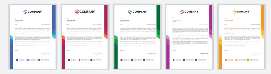 Professional Letterhead Template Set corporate modern letterhead design template with creative modern letter head design template for your project. letterhead, letter head, Business letterhead design.